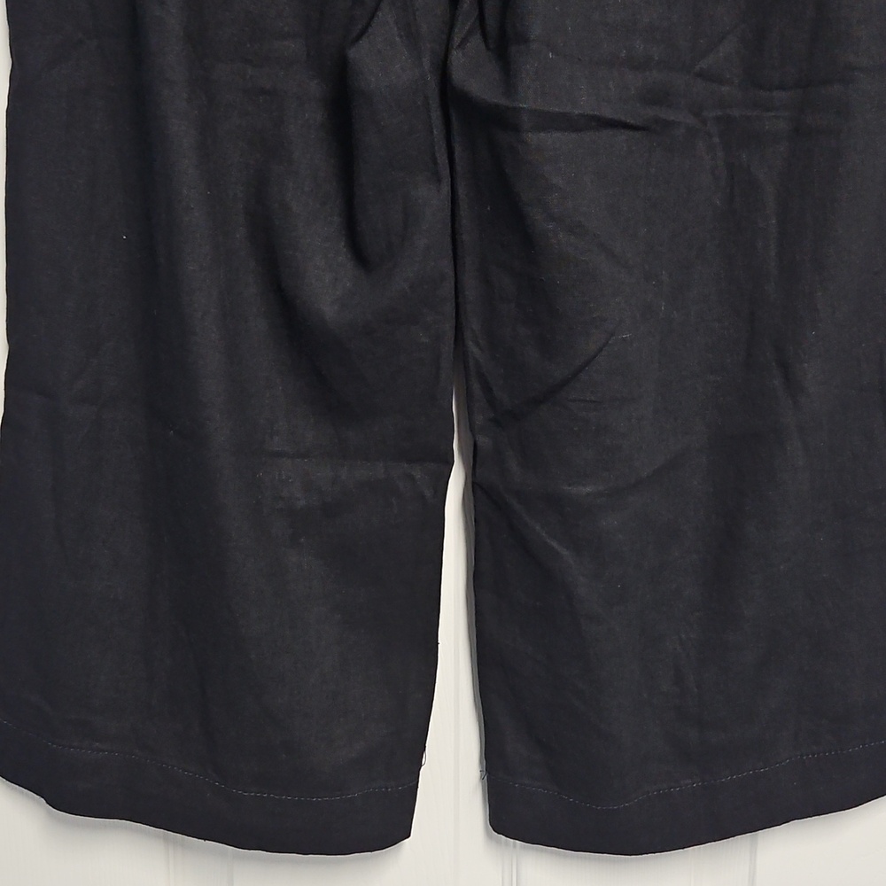 Westbound Linen Blend Mid Rise Straight Leg Lightweight Pant: Black: Size- 2X - Picture 7 of 13